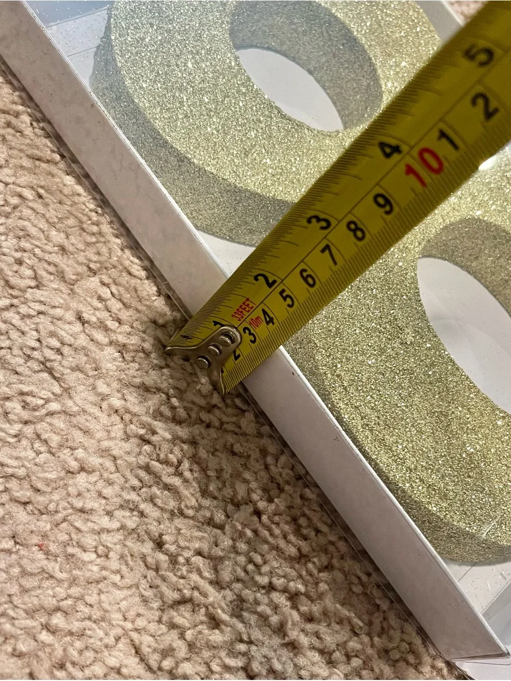 2pcs 3D Gold Glittered No. 1 & 8 Centerpiece Table Decoration
